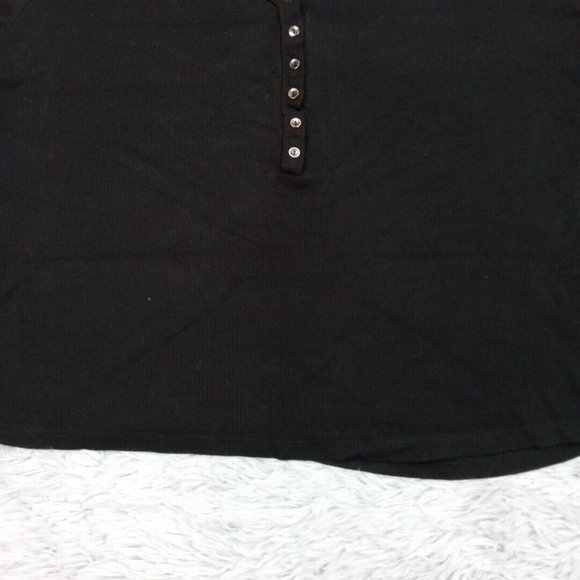 Liverpool Los Angeles Womens‎ Shirt Black XL Button Top Soft Stretch Pullover - Picture 3 of 11